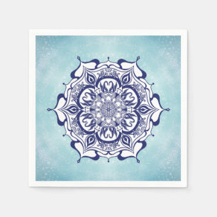 Blauer China Stil mit Kreaturen Serviette