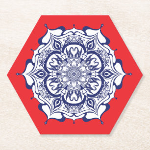 Blauer China Stil mit Kreaturen Untersetzer