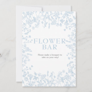 Blauer Chinoiserie Blumenbrauchtdusche Einladung, Einladung