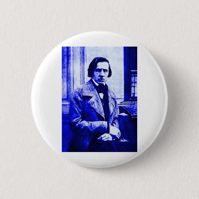Blauer Chopin Button (Vorderseite)