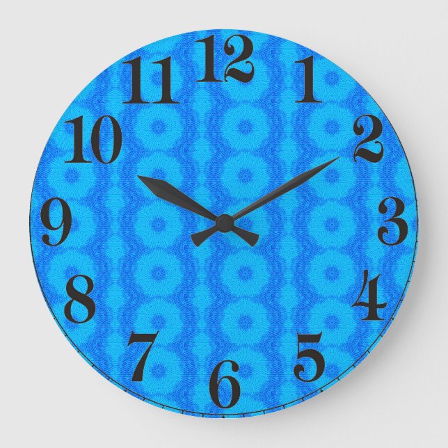 Blauer Circle Material Design für die Acrylwand-Uh Große Wanduhr (Vorderseite)