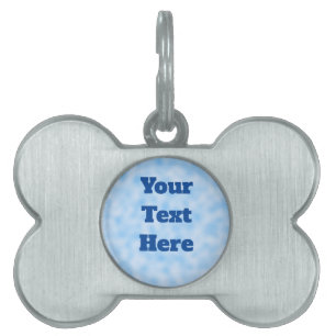 Blauer Cloud Bone Gestreifter Pet Tag Tiermarke