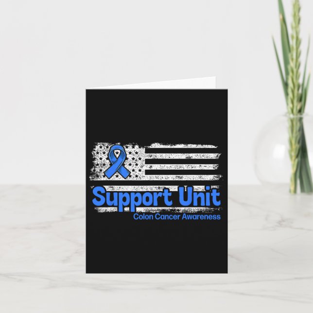 Blauer Colon Cancer Support Unit Flag Blauer Colon Karte (Vorderseite)