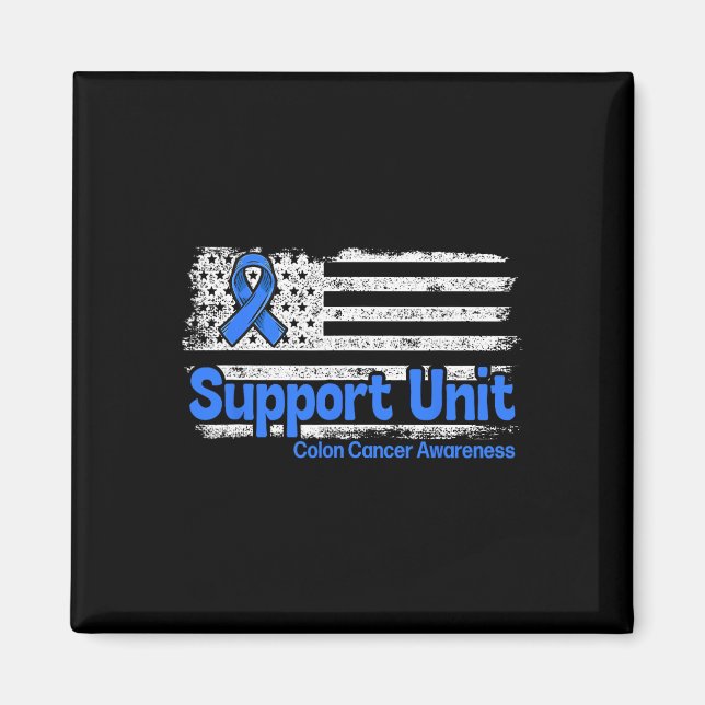 Blauer Colon Cancer Support Unit Flag Blauer Colon Magnet (Vorne)