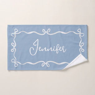 Blauer Coquette Handtuch, Individuelle Name Handtuch