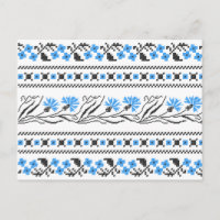 Blauer Cornflower-Kreuzstich-Design