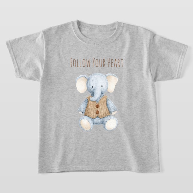 Blauer Creme-Elefant T-Shirt (Ablage )