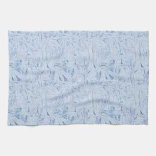 Blauer Crinkle Textur Geschirrtuch