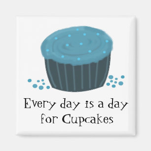Blauer Cupcake mit süßer Aufschrift Magnet