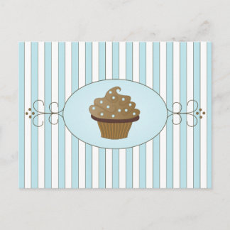 Blauer Cupcake Postkarte