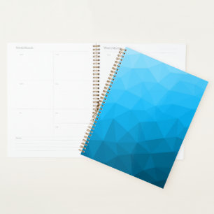 Blauer Cyan-Verlauf geometrisches Maschenmuster Dr Planer