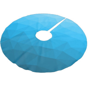 Blauer Cyan-Verlauf geometrisches Maschenmuster Dr Polyester Weihnachtsbaumdecke