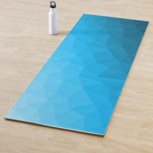 Blauer Cyan-Verlauf geometrisches Maschenmuster Dr Yogamatte