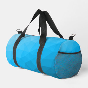 Blauer Cyan-Verlauffarbverlauf geometrisches Masch Duffle Bag