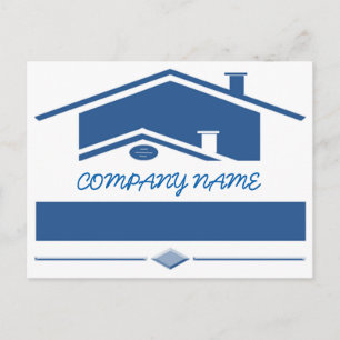 Blauer Dach Postkarte