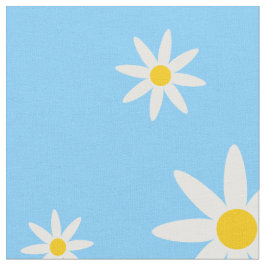 Blauer Daisy-Stoff Stoff