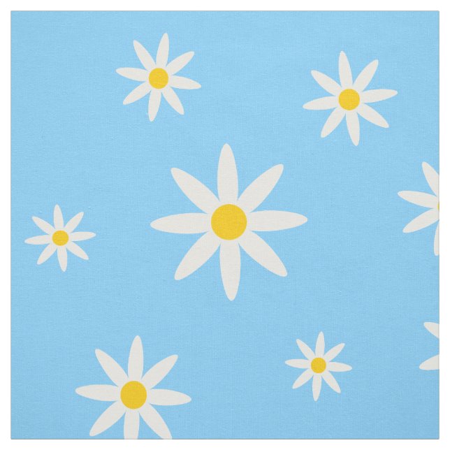 Blauer Daisy-Stoff Stoff (Muster)