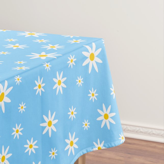 Blauer Daisy-Tabletten Tischdecke (Beispiel)