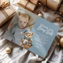 Blauer Dankeschön Beary Weihnachts-Feiertags-Bär