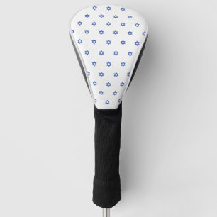 Blauer Davidsstern Muster-Weiß Golf Headcover