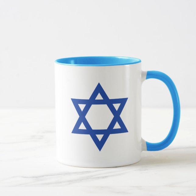 Blauer Davidsstern Tasse (Rechts)