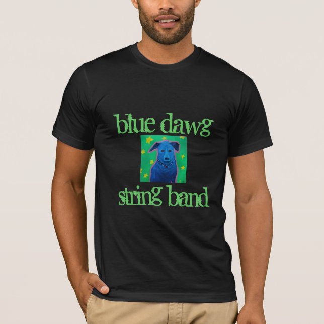 BLAUER DAWG SCHNUR-BAND T - Shirt (Vorderseite)