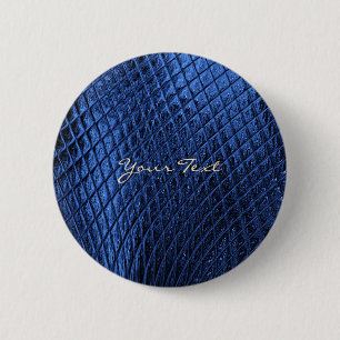 Blauer Dekorativer Moderner Pinback-Button Button