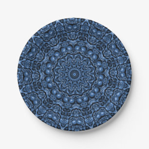 Blauer Dekorativer Papier-Teller Pappteller