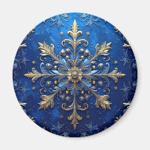 Blauer Dekorativer Weihnachts-Feiertagsmagnet Magnet