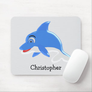 Blauer Delfin-Design Mousepad