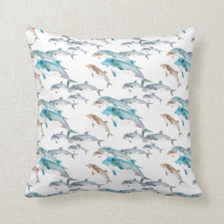 Blauer Delfin Kissen