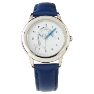 Blauer Delphin Armbanduhr