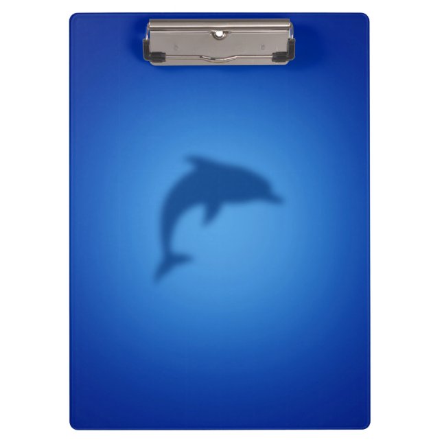 Blauer Delphin Klemmbrett (Vorderseite)