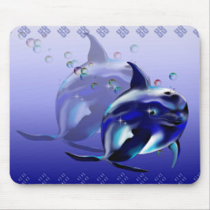 Blauer Delphin Mousepad