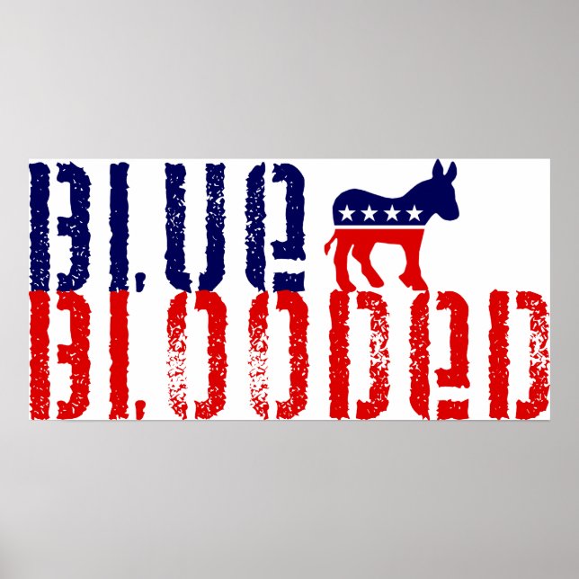 blauer Demokrat. Poster (Vorne)