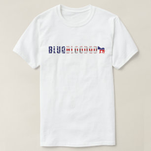 blauer Demokrat. T-Shirt