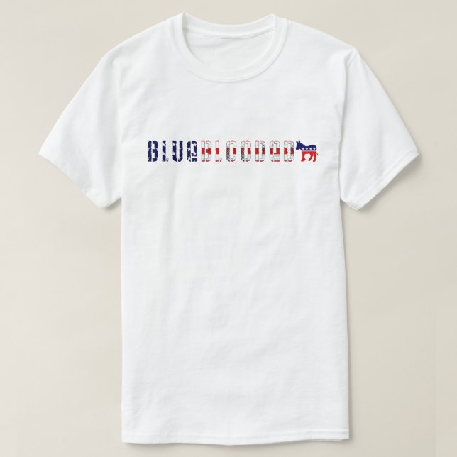 blauer Demokrat. T-Shirt (Design vorne)