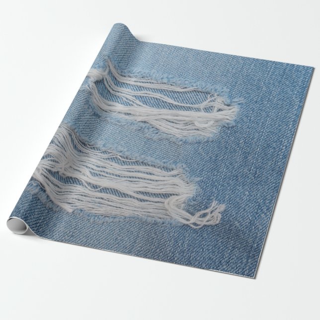 Blauer denim Jeans Textur Hintergrund. Stilvoll, Geschenkpapier (Ungerollt)