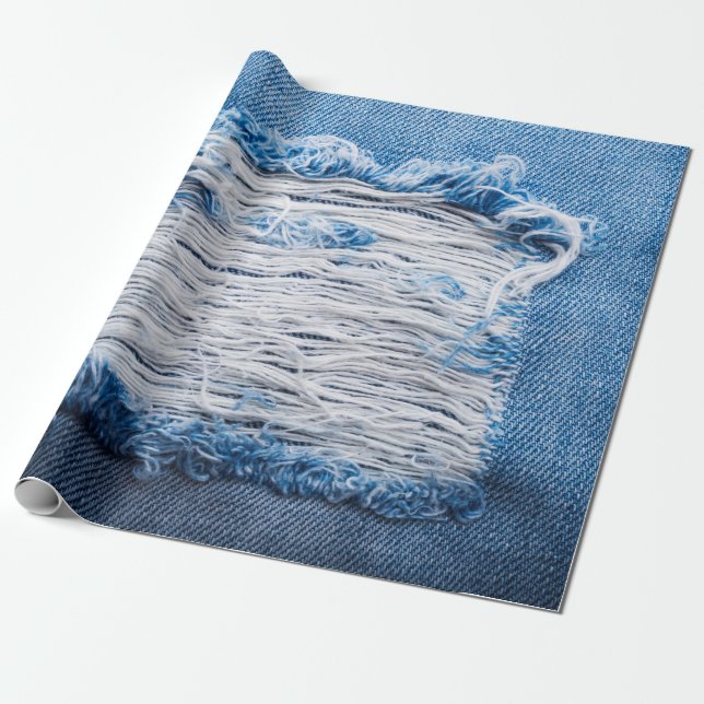 Blauer denim Jeans Textur mit Platz für Text Geschenkpapier (Ungerollt)