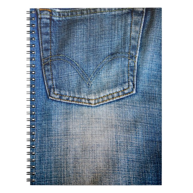 Blauer Denim Notizblock (Vorderseite)