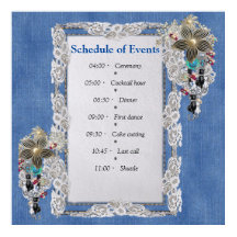 Blauer Denim, Spitze, Kostümschmuck