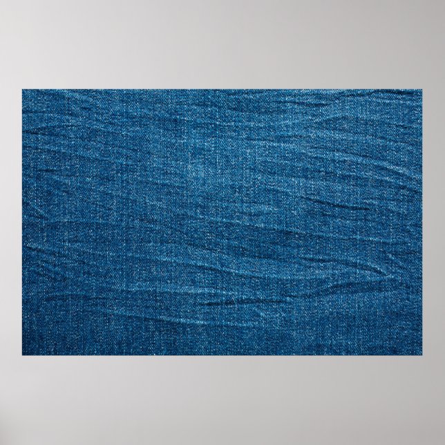 Blauer Denim-Textur, Bluejeans-Textur Poster (Vorne)
