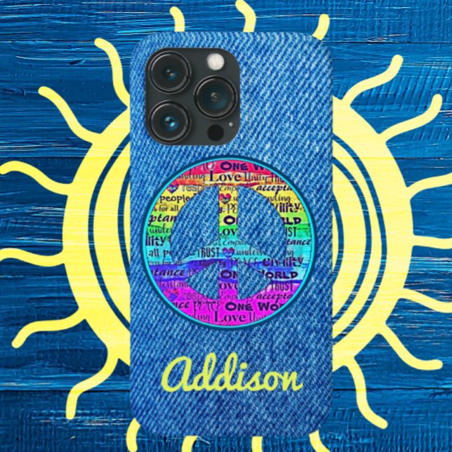 Blauer Denim Watercolor-Zeichen Case-Mate iPhone Hülle (Von Creator hochgeladen)