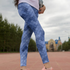 Blauer Diagonal Leggings