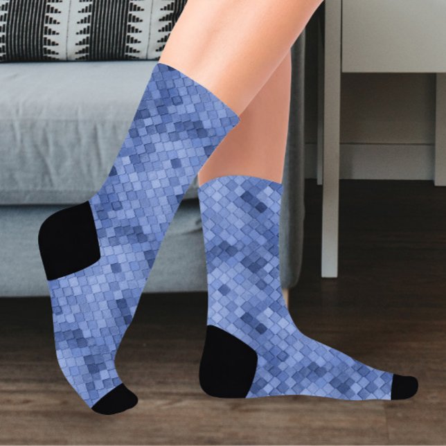 Blauer Diagonal Socken (Von Creator hochgeladen)