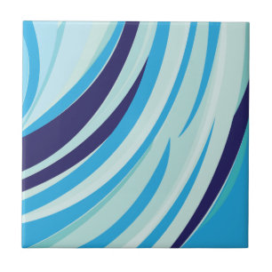 Blauer diagonaler Streifen Fliese