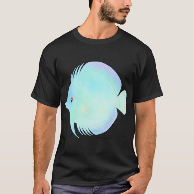 Blauer Diamant-Diskusfisch T-Shirt (Vorderseite)