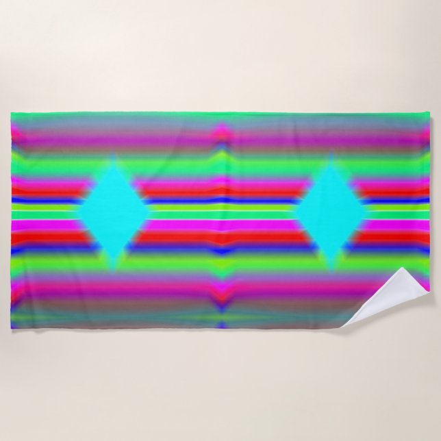 Blauer Diamant Strandtuch (Vorderseite)