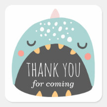 Blauer Dinosaurier. Geburtstag, danke, dass du gek