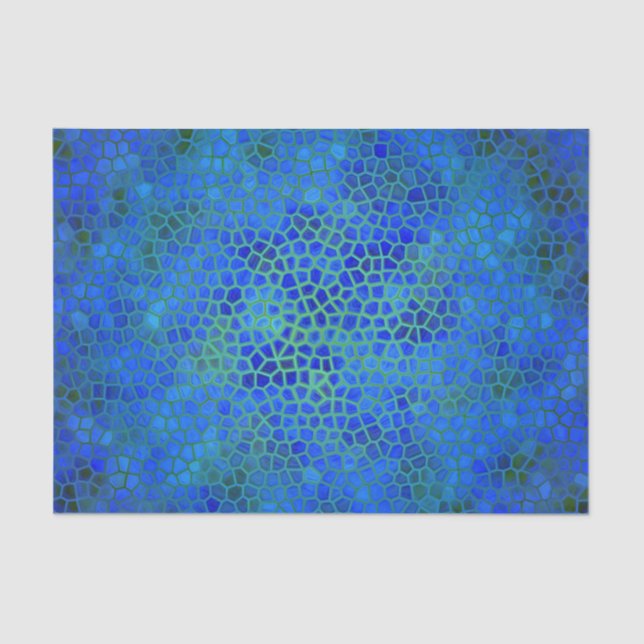 Blauer Dinosaurier-Gewebepapier Seidenpapier (Vorderseite)